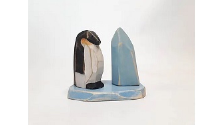Emperor penguin, wooden toy, far north, arctic animal, figurine